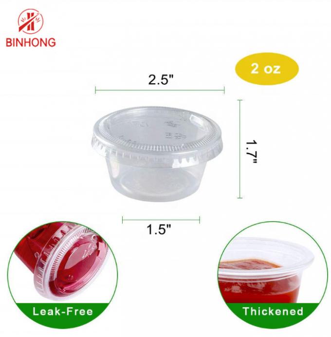 Rolled Rim PP 5.5oz Disposable Dipping Sauce Containers
