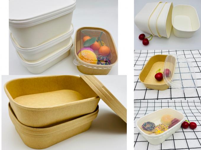 Eco Friendly Disposable 750ml Kraft Paper Food Container