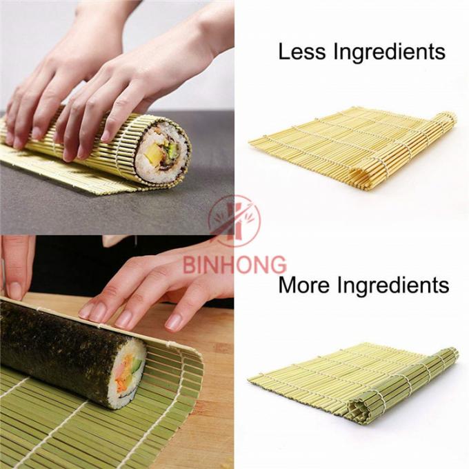 Double Pointed 27cm*27cm Sushi Rolling Mat For Household