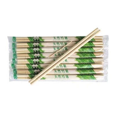 OEM ODM Round Bamboo Compostable Chopsticks Custom Logo Packing