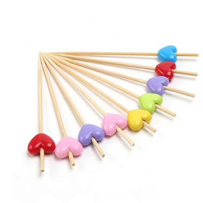 Knotted Bamboo Fruit Skewers Disposable Anti Corrosive