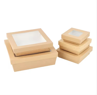 Disposable Eco Friendly Custom Printing Food Packing Small Sushi Cake Bakery Chocolate Packaging Paper Box