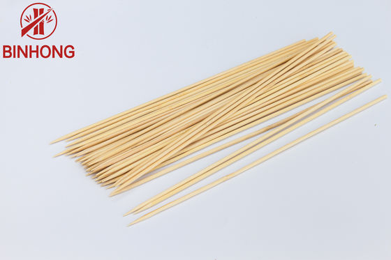 Length 12cm Round Natural Bamboo Barbeque Skewers