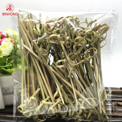 Disposable Customized Logo 2.5mm Bamboo Knot Skewers