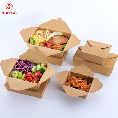 Packing Spot UV Paper Take Away Box Disposable For Restaurant