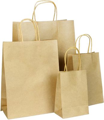 Recyclable Assorted Sizes Anti Oil Kraft Paper Food Bags