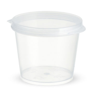 50ml Round Clear Mini Sauce Cup PP Plastic Sauce Cup With Lid