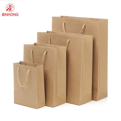 Eco Friendly 110gsm 16x6x12'' Recycled Kraft Bags