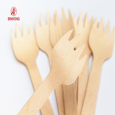 Oem Restaurant Disposable Natural Compostable Wooden Cutlery Knife Fork Spoon Degradable