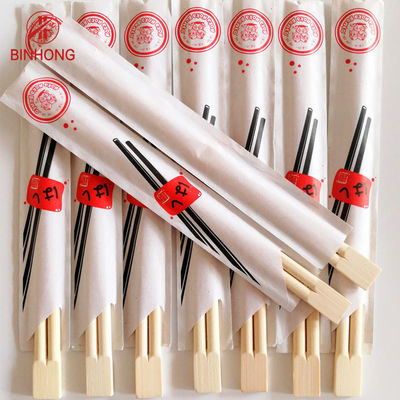 20cm Disposable Chinese Bamboo Chopsticks With Half Paper Sleeve
