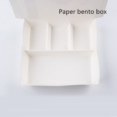 Rectangular Kraft Paper Take Away Box Compostable Disposable With PET Lid