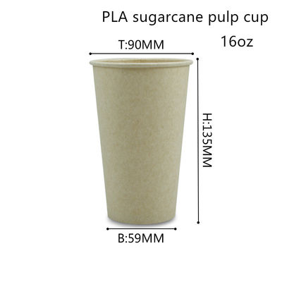 Biodegradable Bamboo Fiber PLA Paper Drinking Cups ISO9001