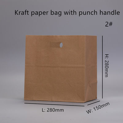 80gsm 100gsm 120gsm Kraft Paper Bag With Die Cut Handle