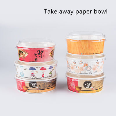 Grease Resistant PE Coated 240gsm Paper Fast Food Bowl