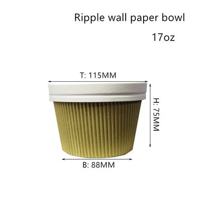 Ripple Wall Thermal Food Bowl 350ml 520ml 720ml