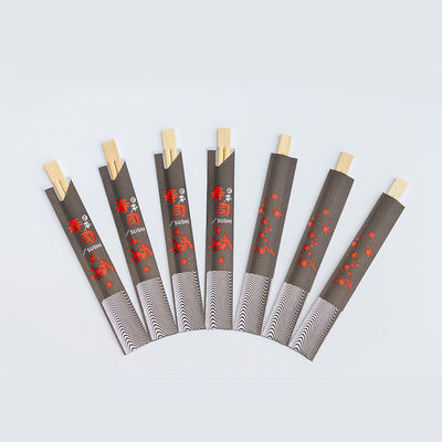 Disposable Chinese Japanese Bamboo Chopsticks With Paper Wrapped