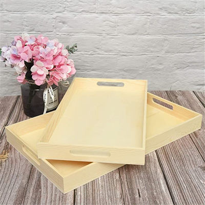 Sustainable Sushi Wood Nested Serving Trays With Handles