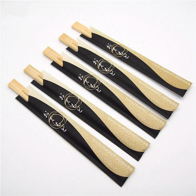 Sterile Sushi Bamboo Chopsticks Disposable With Paper Sleeve