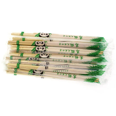 20cm Natural Customized Logo Round Disposable Bamboo Chopstick With Toothpicks