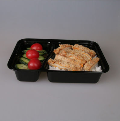 Rectangular Plastic Take Away Box Disposable Skid Proof 650ml