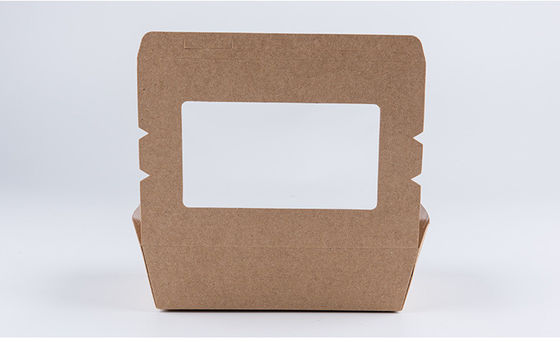 Disposable Waterproof Take Away Lunch Box Fast Food Box With Window