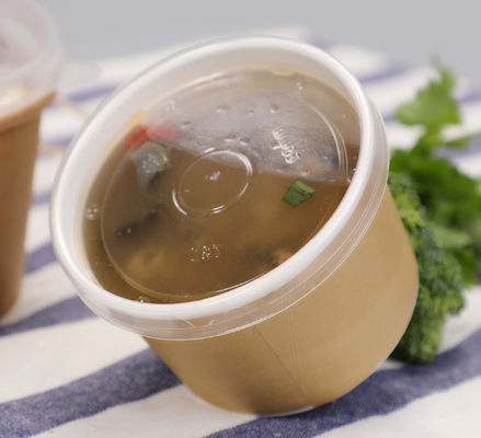Custom Printed Noodle Soup Kraft Paper Cup With Lids through temperature range from -20℃ to 120℃;