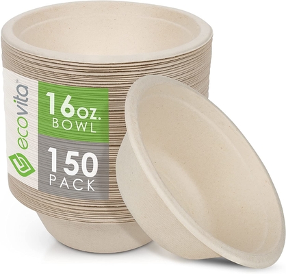 Microwave Round Biodegradable Take Away Box Disposable Gluten Free Eco Friendly