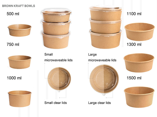 Eco Friendly Biodegradable Take Away Box 360-2000ml Size for Food Packaging