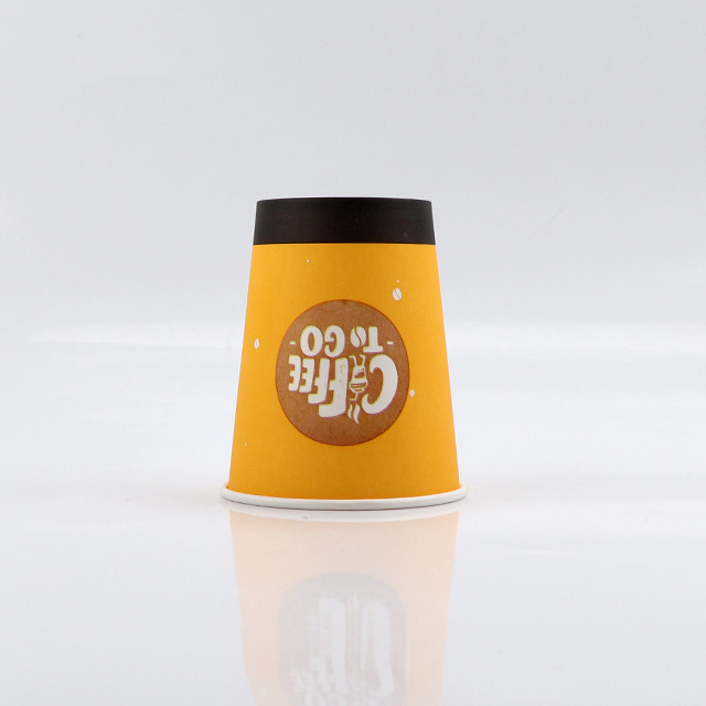 Printing Single Wall Paper Cups Customized Hot Coffee Paper Cup With Lid