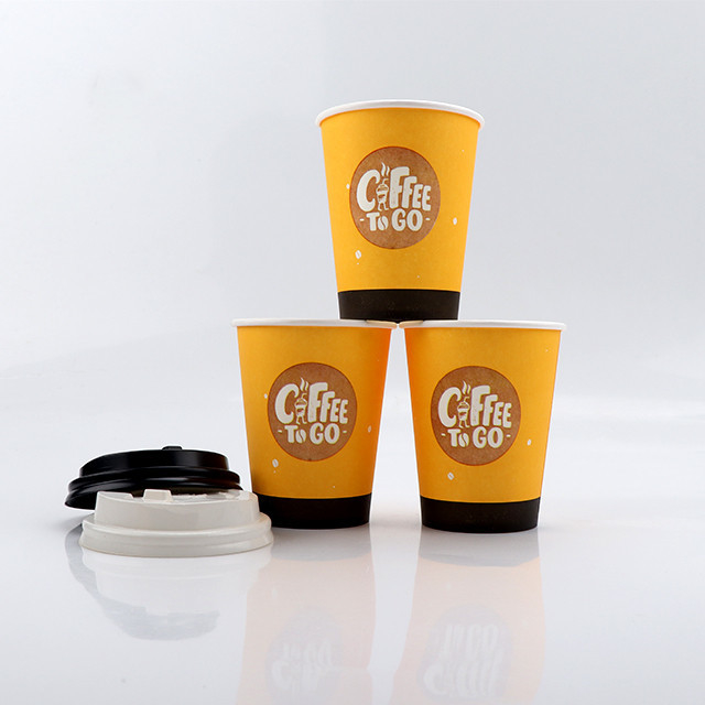 Printing Single Wall Paper Cups Customized Hot Coffee Paper Cup With Lid