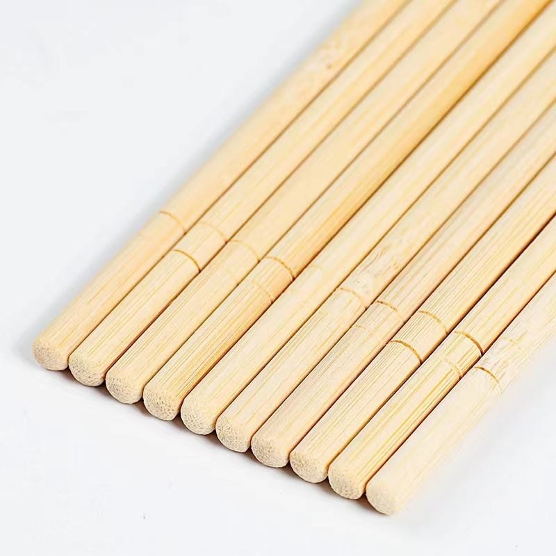 Bulk Disposable Chopsticks Natural Bamboo Round Chopsticks 20cm