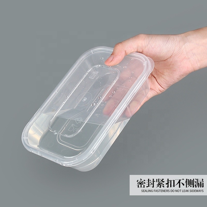 Stackable BPA Free Food Container Disposable Plastic Microwavable With Lid