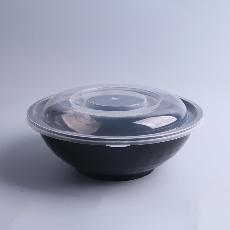 Custom Printed Take Out Round Plastic Salad Bowl Disposable 750Ml 950 Ml