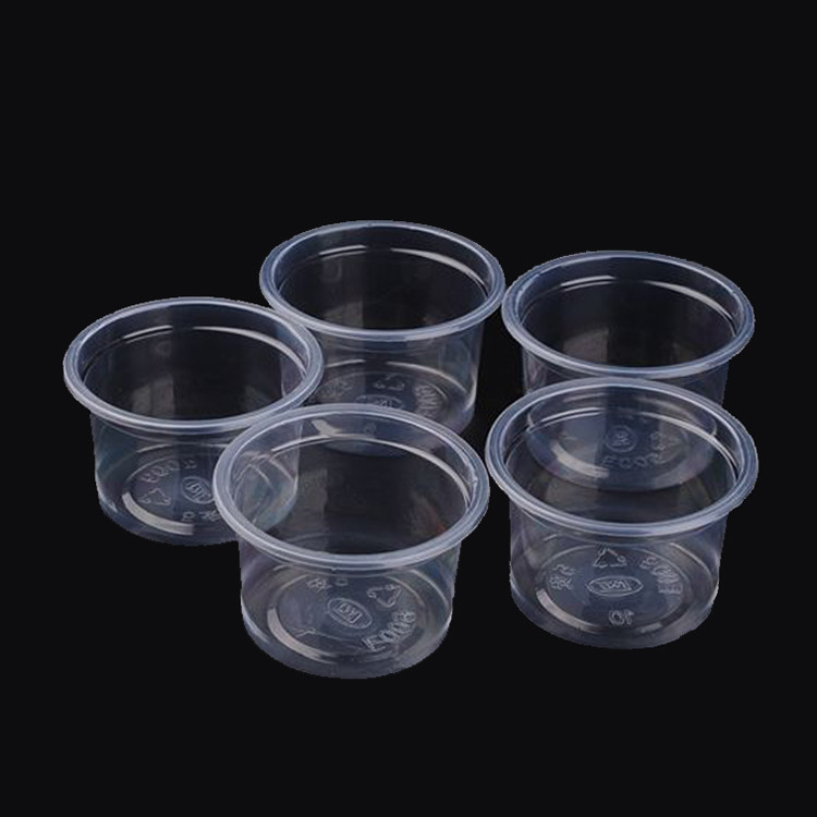 Transparent Plastic Seasoning Cup Sealed High Microwave Donkey Material Disposable