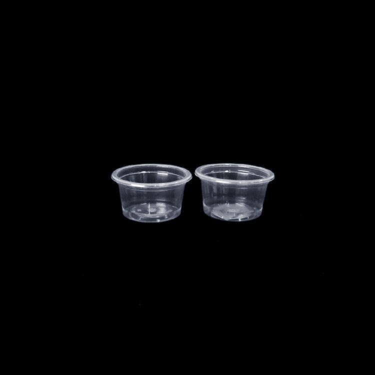 Plastic Clear Sauce Cup OEM ODM Disposable Black Leak Resistant for Chutney Souffle