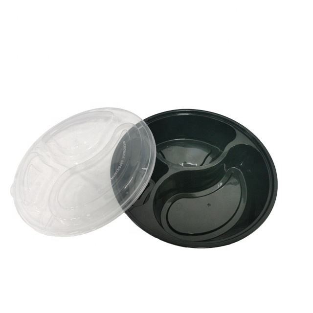 Eco-Friendly Disposable Round Bento Box Plastic And Microwavable