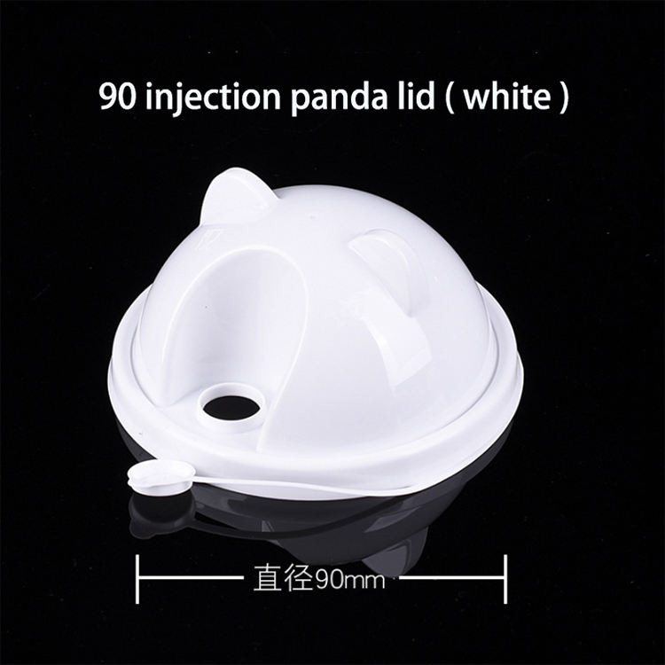 90MM Plastic Lid Disposable Leakproof Milk Tea Ice Drink Injection Molding Lid