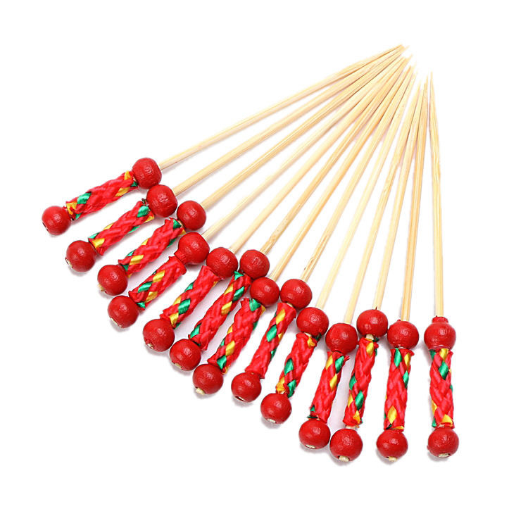 Bbq Accessories Long Bamboo Skewers Stick Bamboo Appetizer Toothpicks Of Sticks
