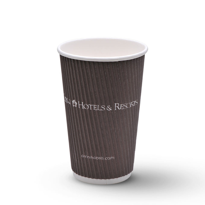 Corrugated Paper Take Away Hot Drink Cup Disposable For Coffee Tea Beverage