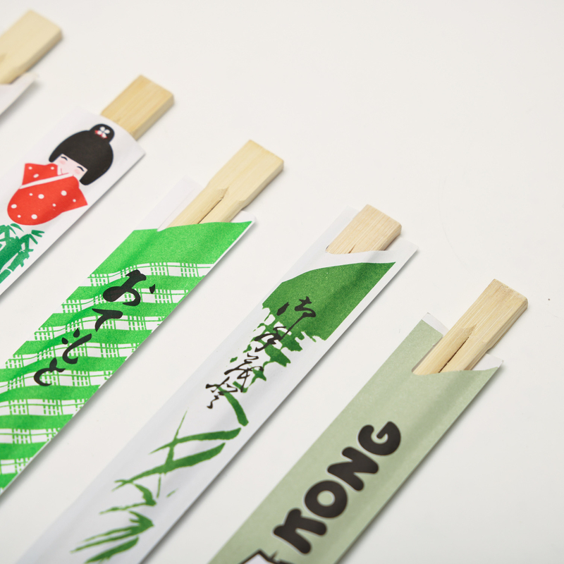 Custom Printed One off Bamboo Chopsticks in Paper Envelope