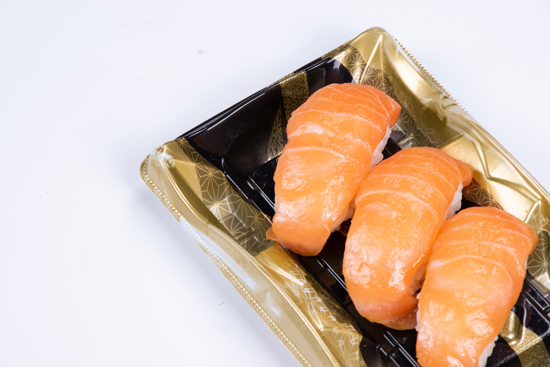 Disposable Sushi Containers with Lids Square Food Container Take Out Sushi Tray