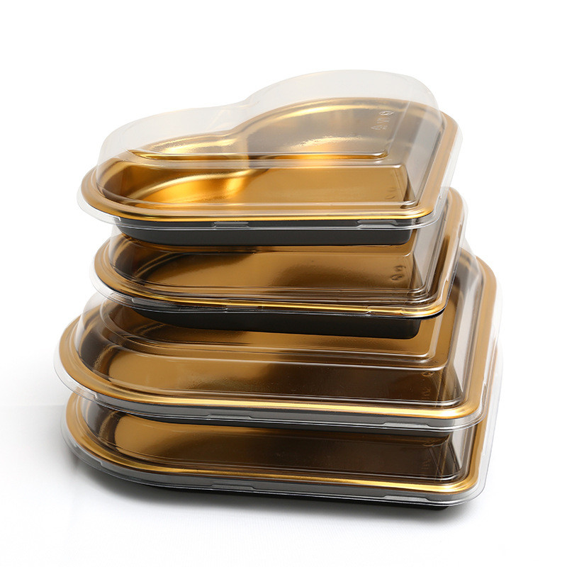 Disposable Sushi Box Golden Plastic Packing Box High Cover Packing Box Take out Sushi Box
