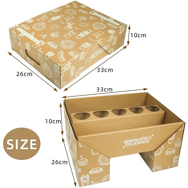 Disposable Kraft Paper Food box ，Picnic boxt。 Take Away Box For Restaurant, Fast Food box