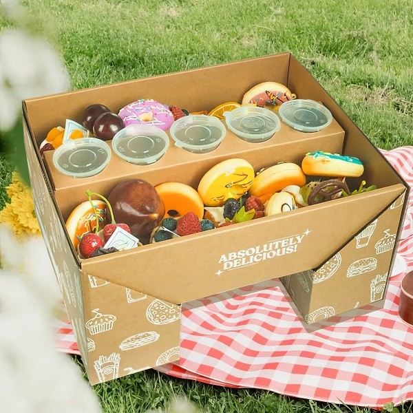 Disposable Kraft Paper Food box ，Picnic boxt。 Take Away Box For Restaurant, Fast Food box