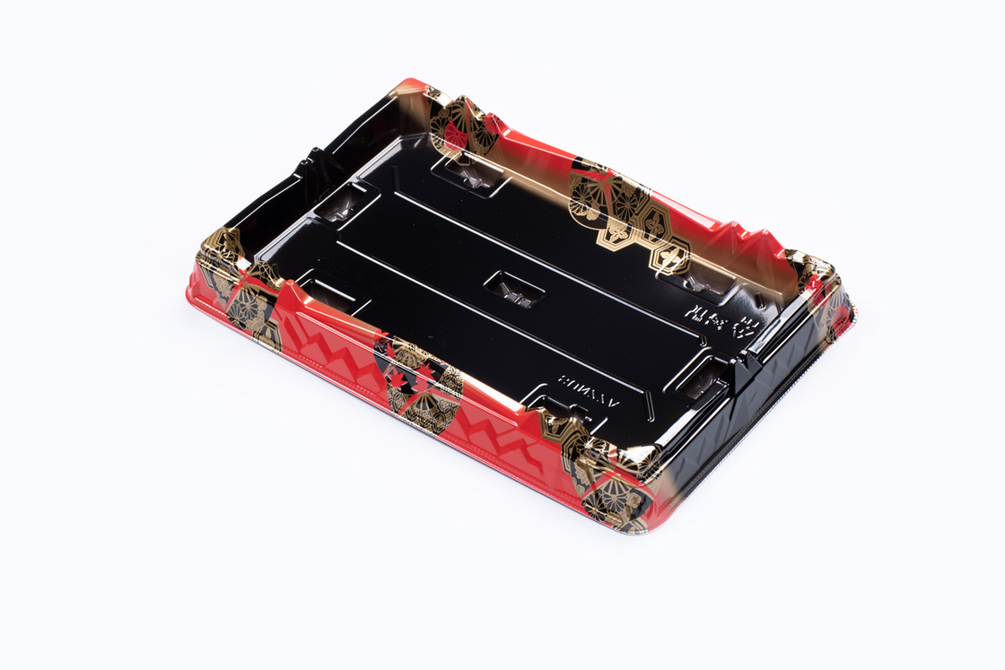 Sushi Tray with Transparent Lid Disposable Bento Lunch Sushi Box Takeaway Food Packing Box