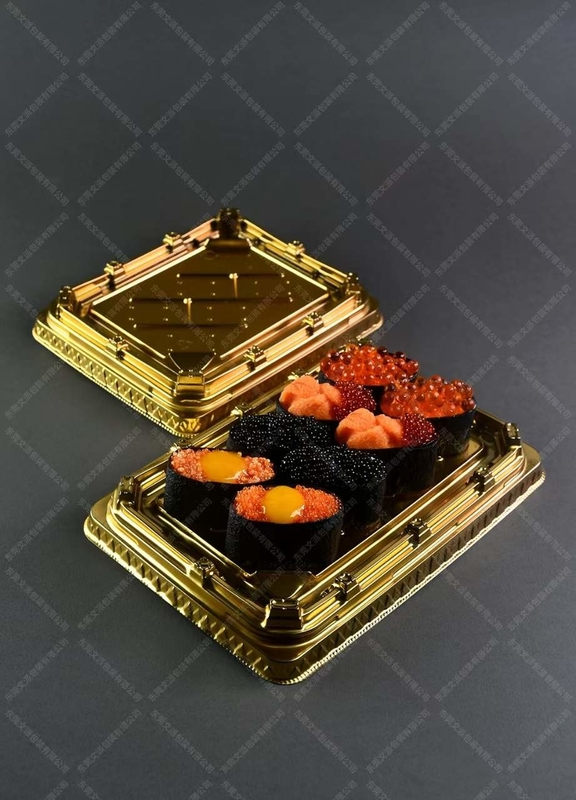 Traditional Japanese Sushi Box in Plastic for Food and Fruit Service