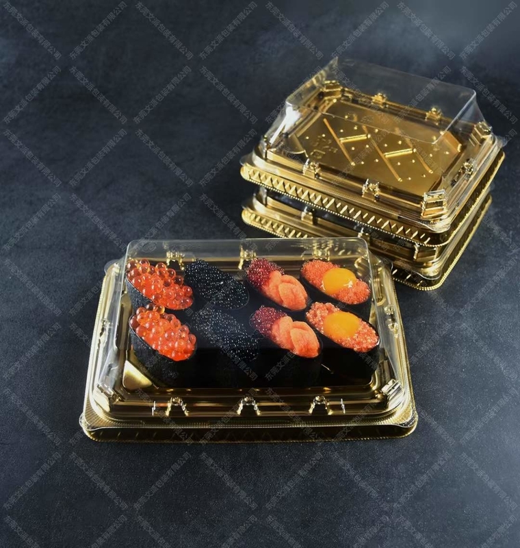 Traditional Japanese Sushi Box in Plastic for Food and Fruit Service
