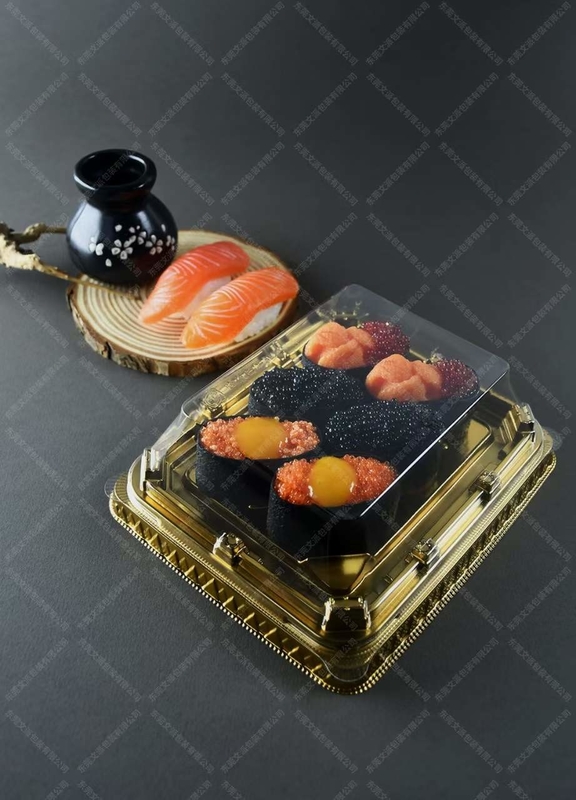 Traditional Japanese Sushi Box in Plastic for Food and Fruit Service
