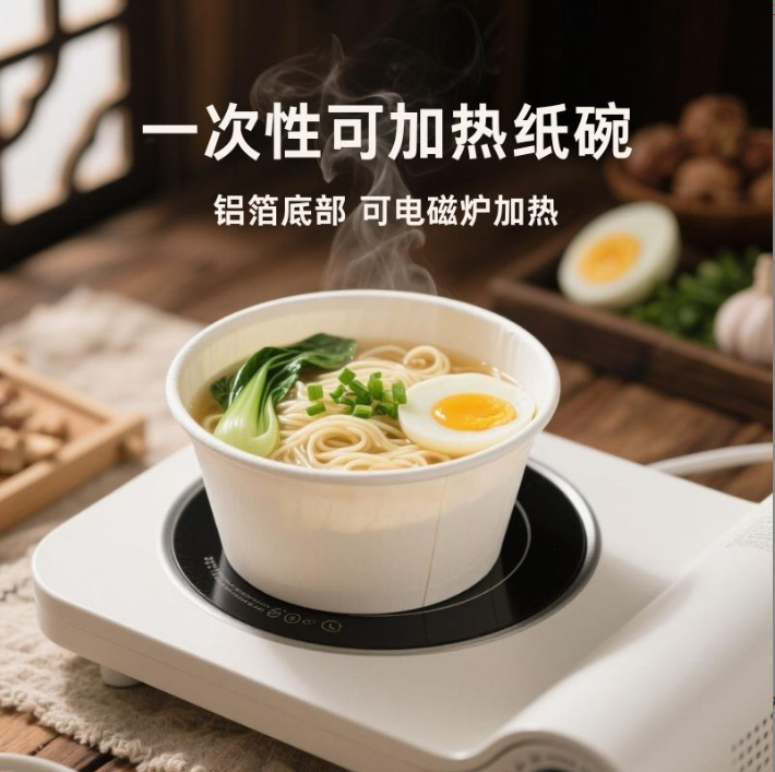 Paper bowls that can be heated on an induction cooker，