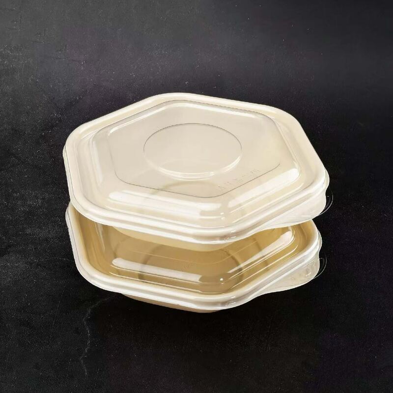 New Hexagonal Salad Takeout Box Launch | Trendy "Insta-style" Light Meal Container
